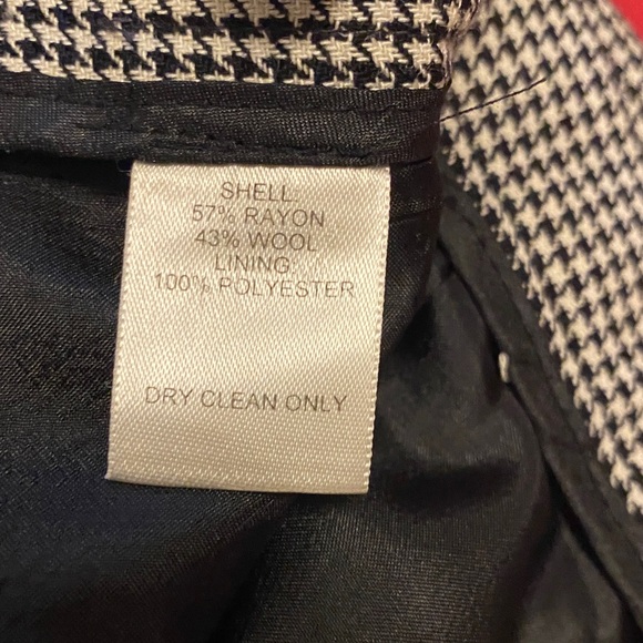 Talbots Black & White Houndstooth Pencil Skirt - Picture 3 of 12